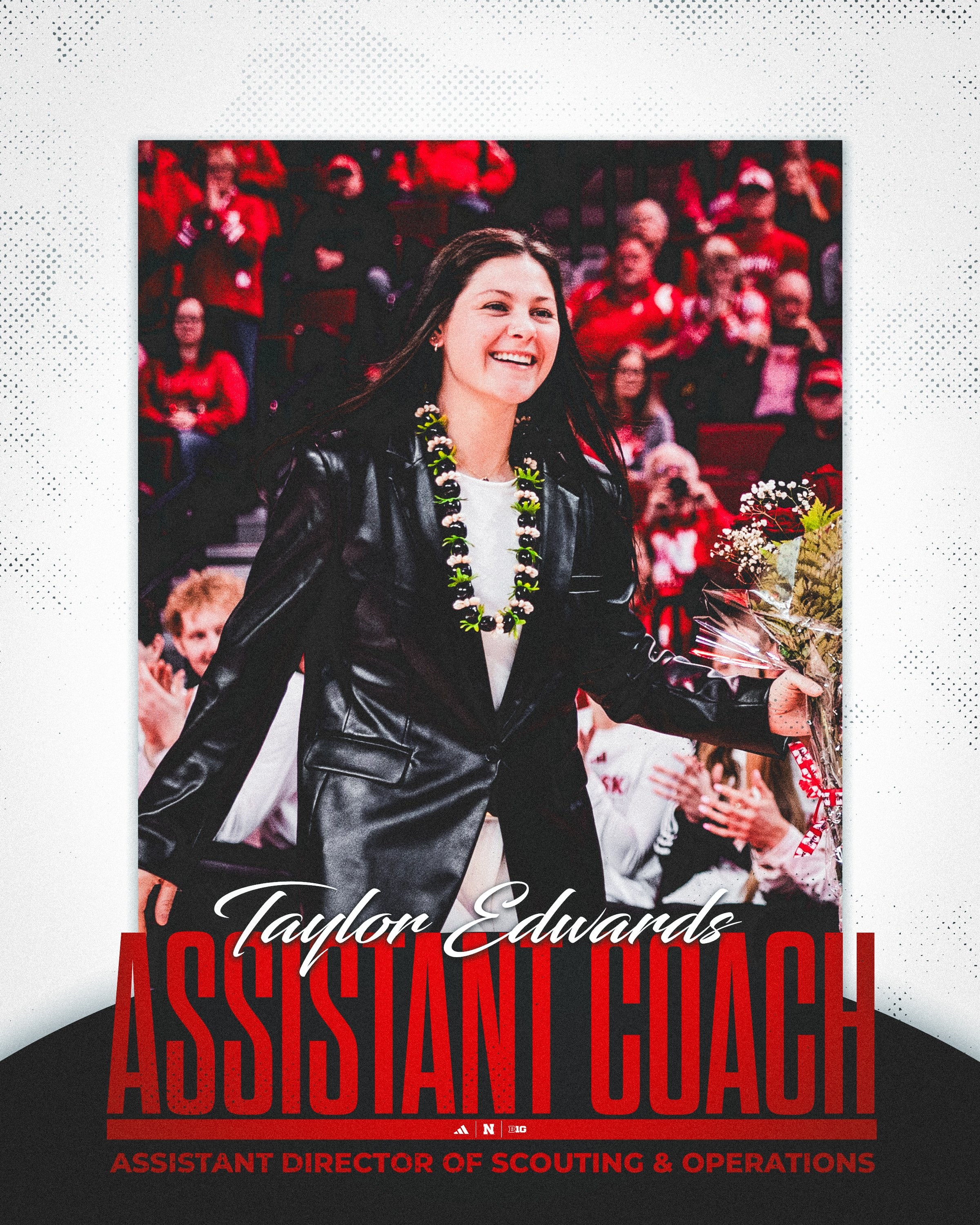 Nebraska assistant coach Taylor Edwards.