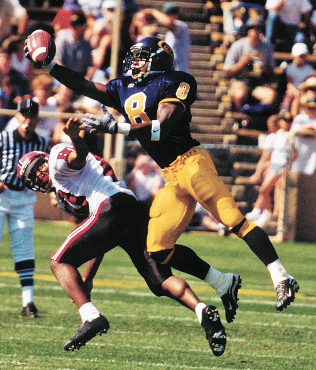 Deltha O'Neal snares an interception for Cal