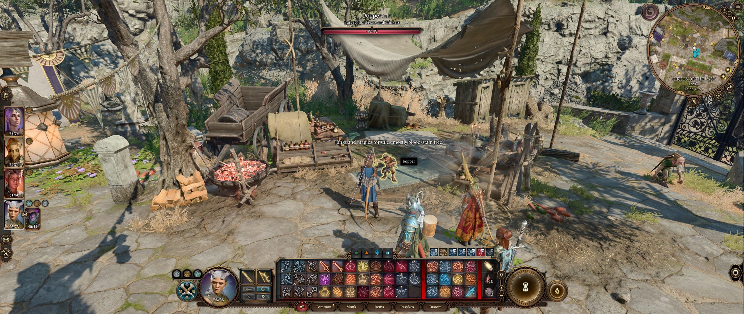 A market stall with Dribbles' hand in Baldur's Gate 3