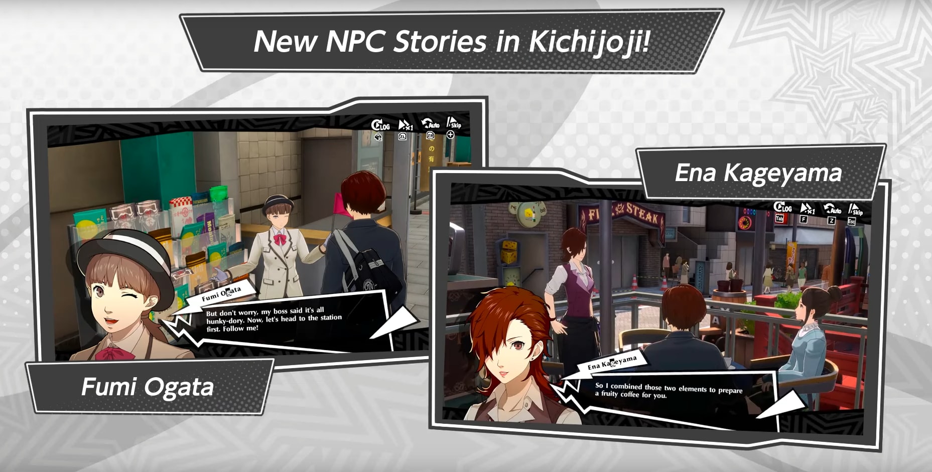 Showcasing Fumi and Ena, the two new side stories.