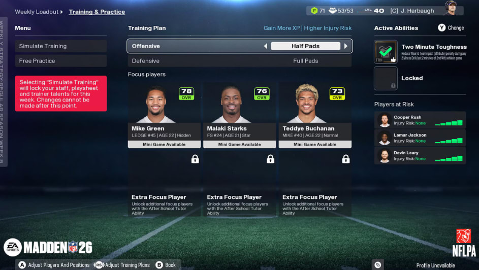 Madden 26 Wear and Tear System