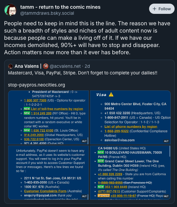 tammdraws calling out payment processors on bluesky