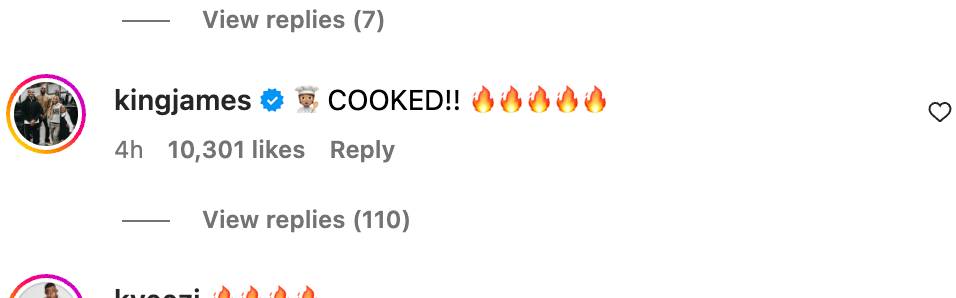 LeBron James Comment LeBron James Comment