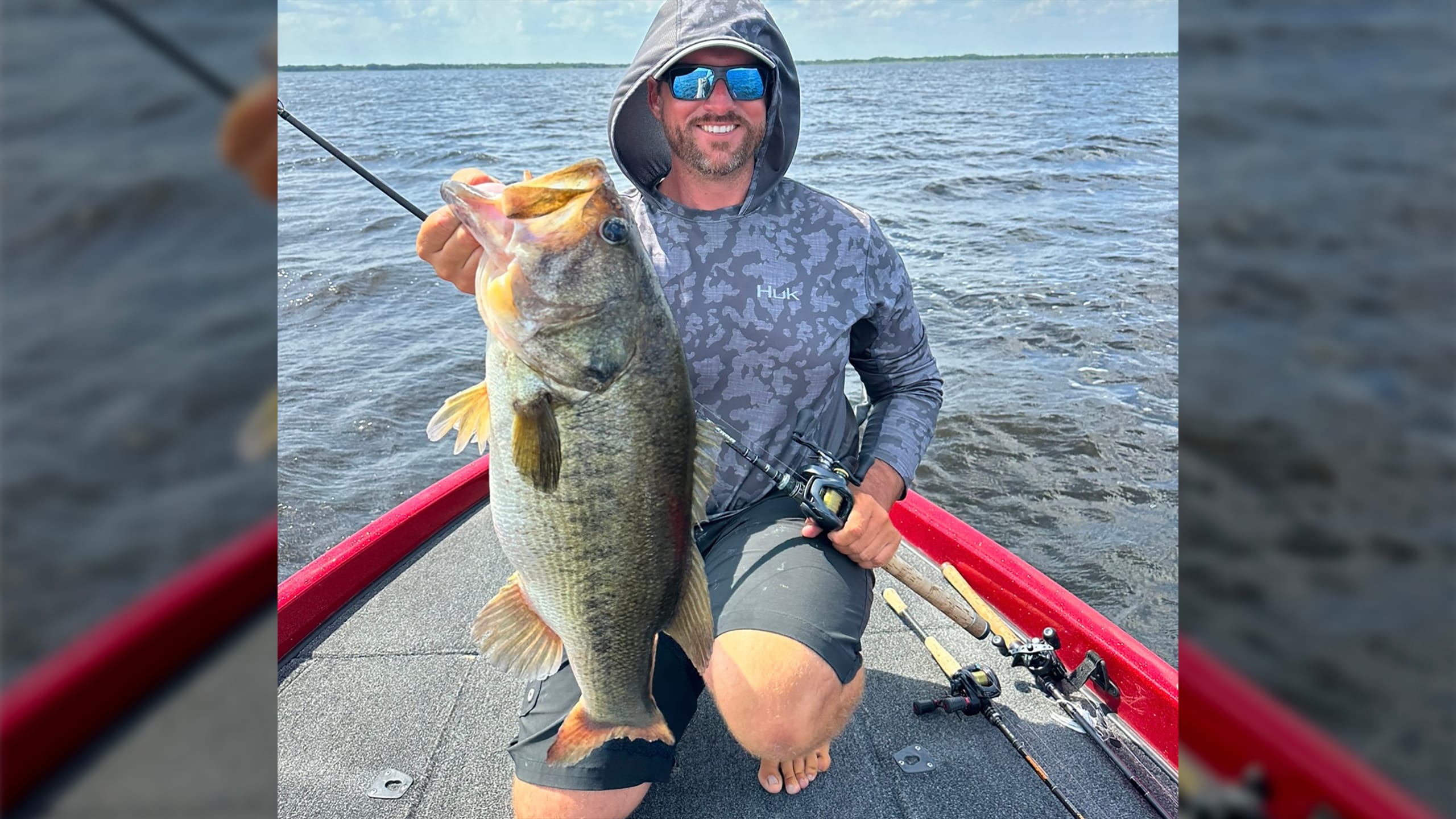 Captain Erik Tilson, with a trophy bass, is your go-to for a top-notch bass fishing experience in the Orlando, Florida area