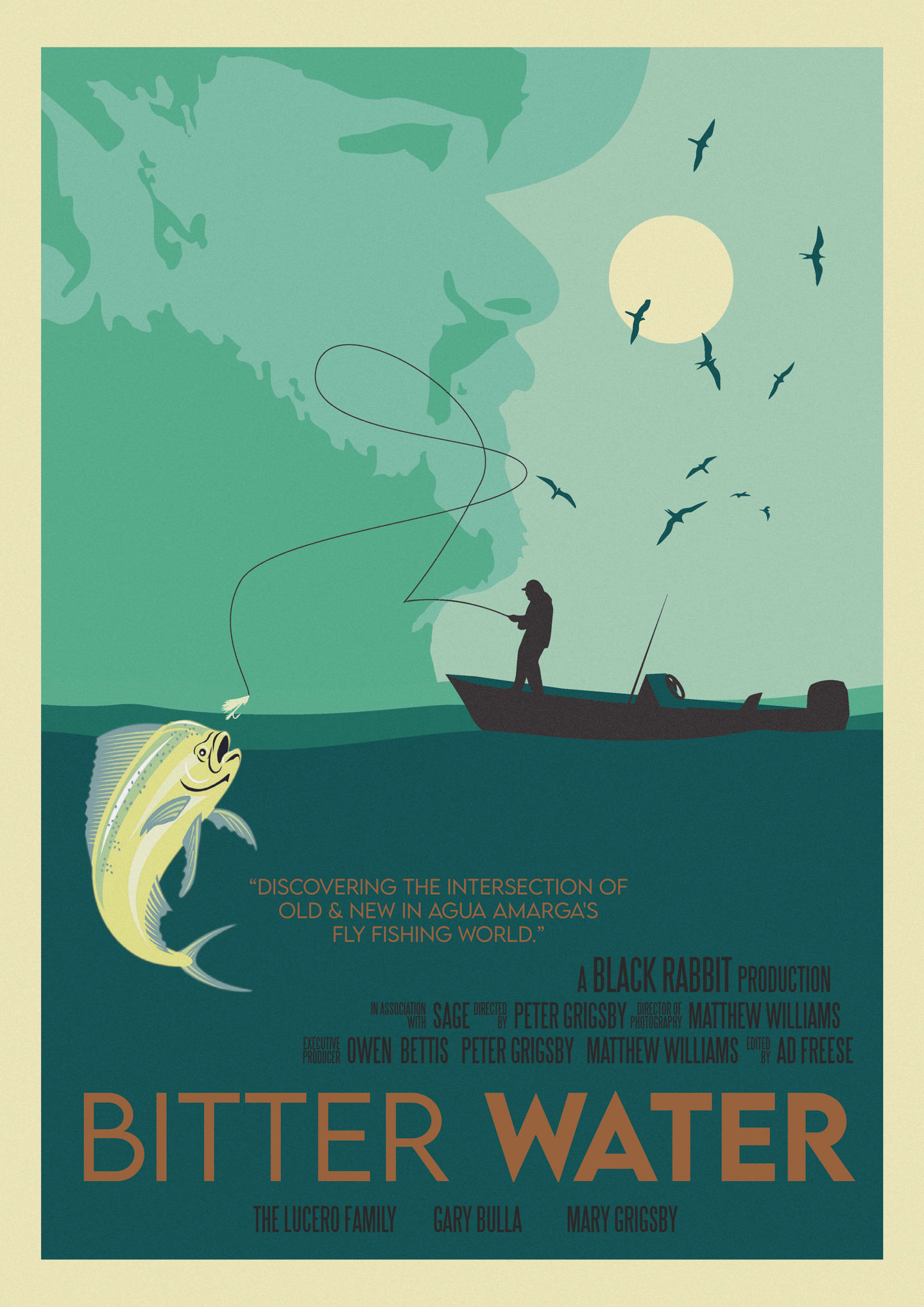 the poster for the film Bitter Water that was filmed in Baja, Mexico.