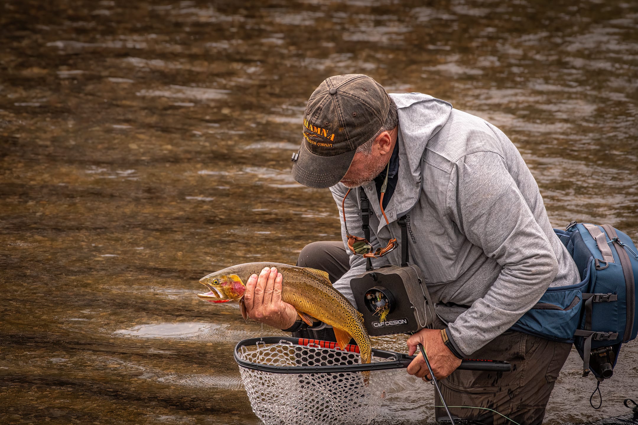 A fly angler listens to the wisdom of older fly anglers and learns the lesson of how to catch big trout. 