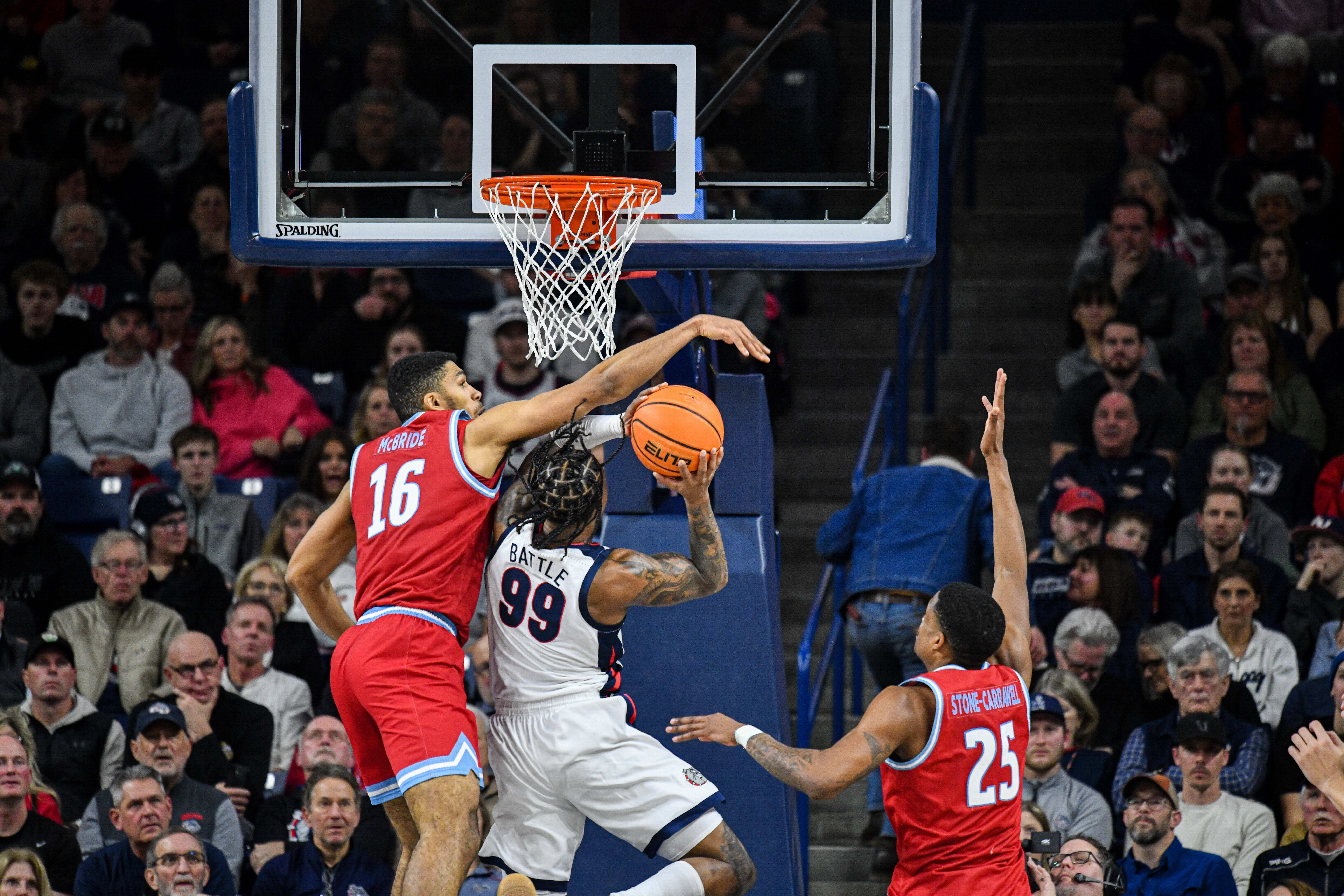 Gonzaga guard Khalif Battle (99).