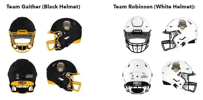 Team Gaither and Team Robinson Helmets