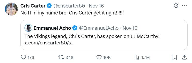 Picture via: @criscarter80 (X)