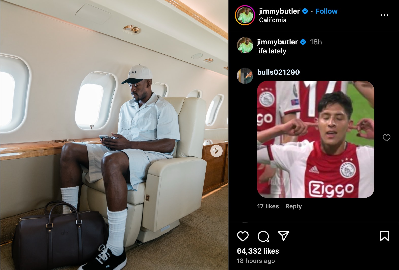 Jimmy Butler Instagram post