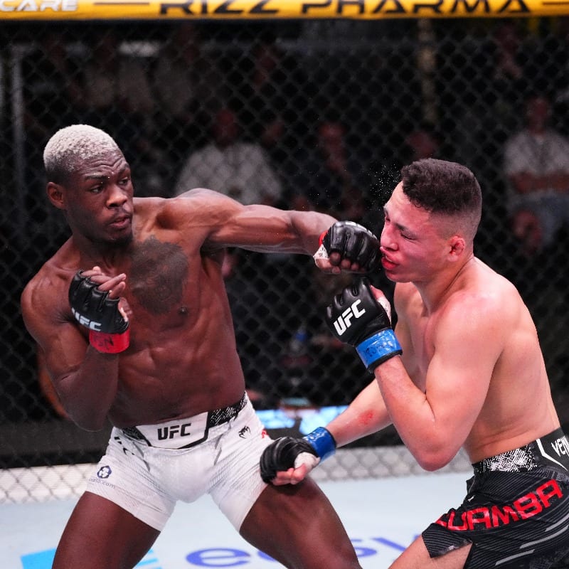 Bolaji Oki during his UFC debut against Timmy Cuamba.