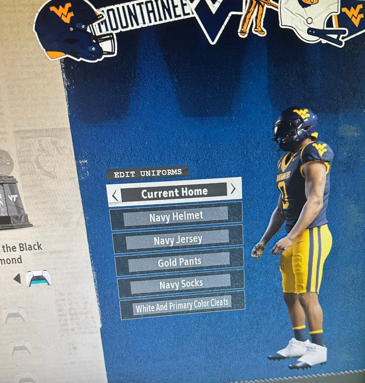 WVU Glossy Helmets