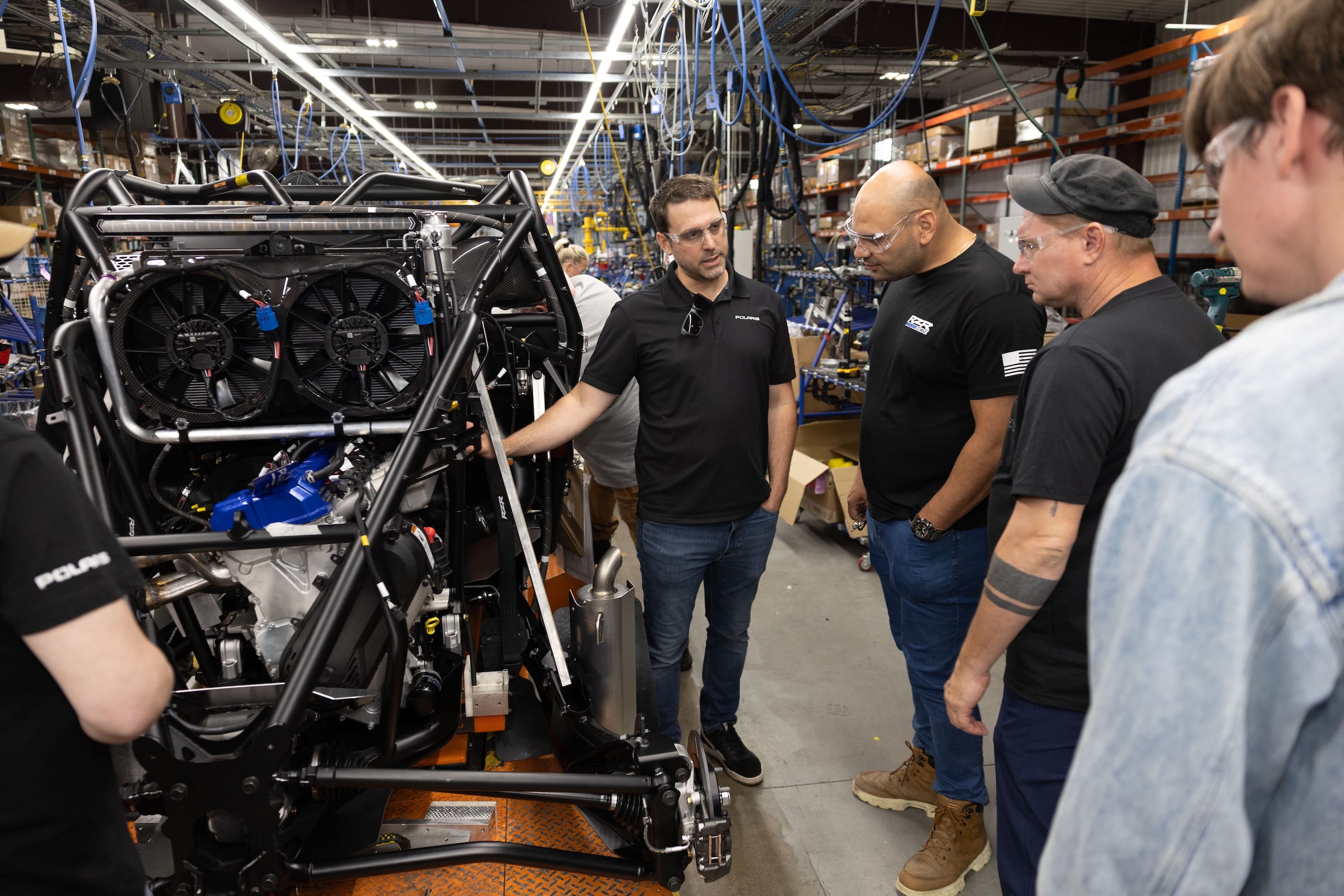 Polaris RZR Pro Factory on the assembly line in Roseau, Minnesota.