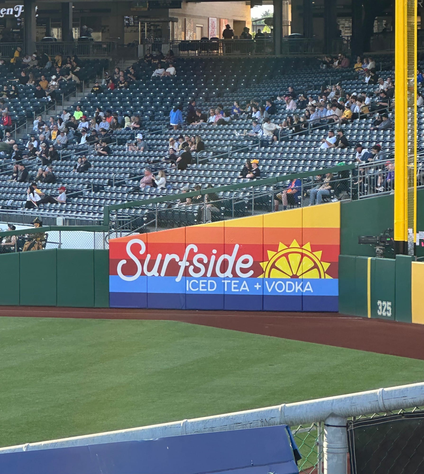 Surfside Advertisement at PNC Park near Left Field foul pole