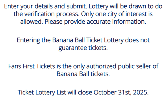 Official Details from Banana Ball's Website