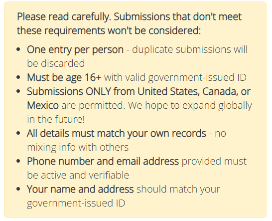 Additional Details for Ticket Lottery (Official Banana Ball Ticket Website)