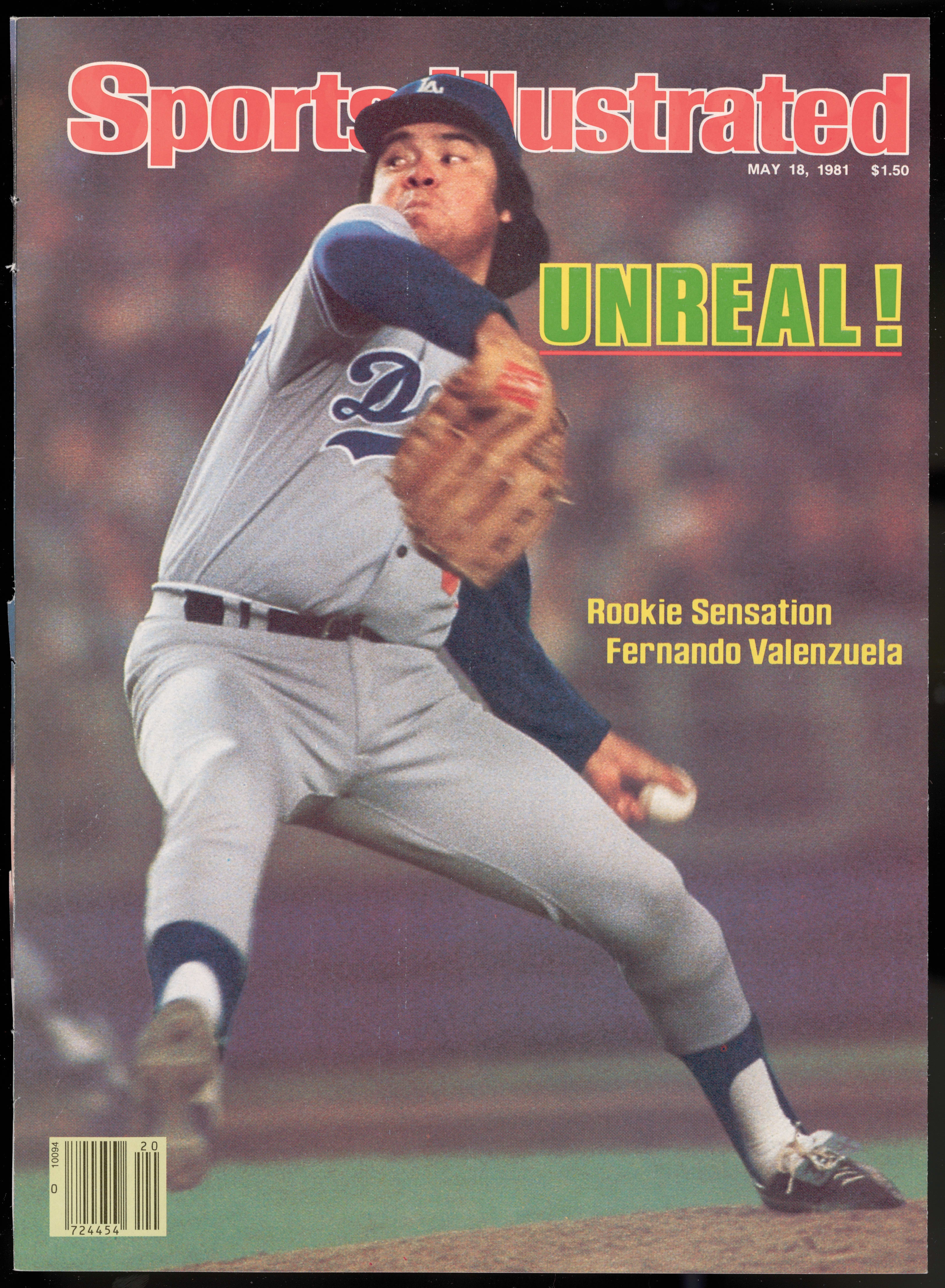 May 18, 1981 Sports Illustrated Cover. Los Angeles Dodgers Fernando Valenzuela