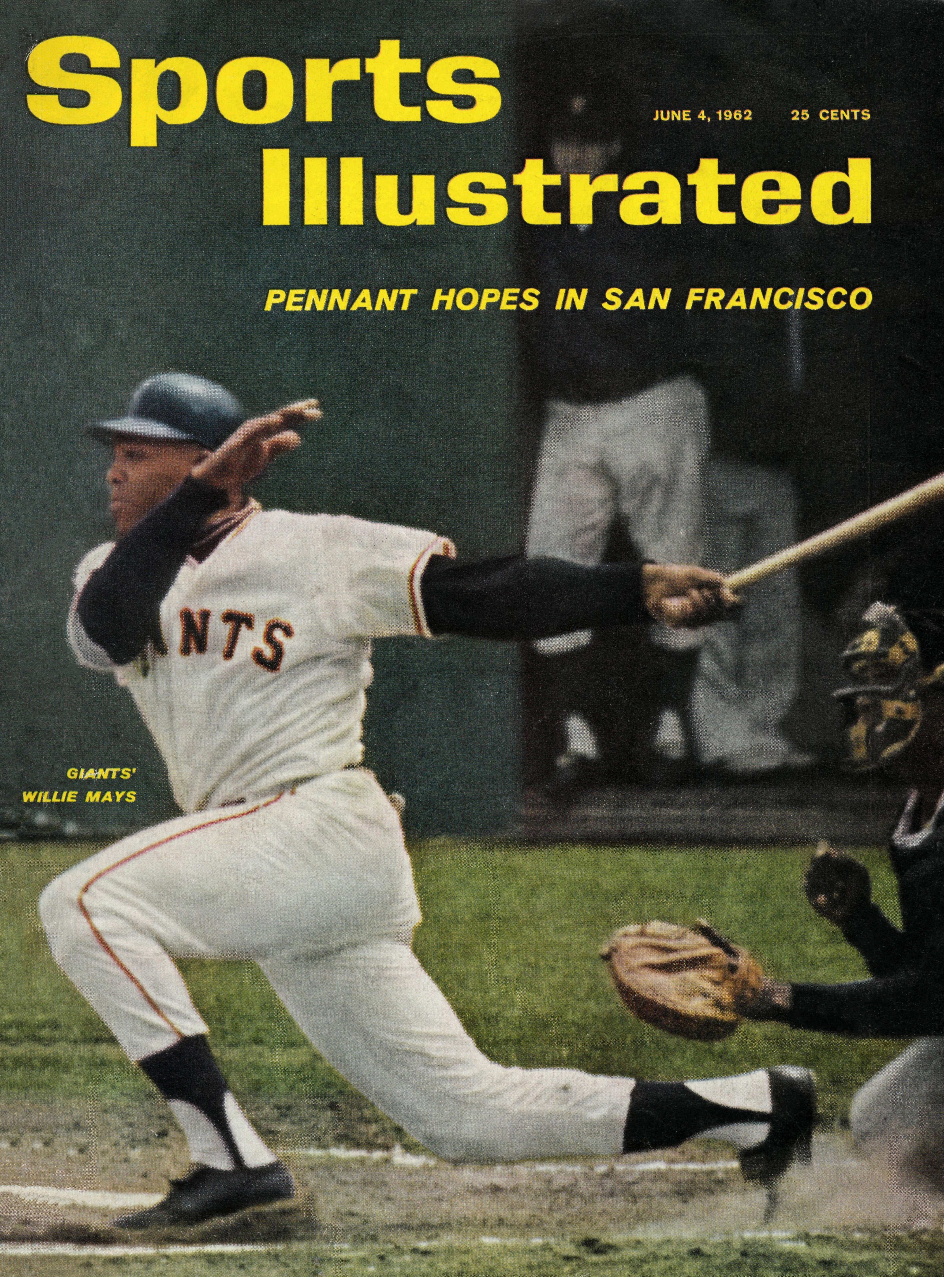 June 4, 1962 Sports Illustrated Cover. Baseball: San Francisco Giants Willie Mays (24) in action