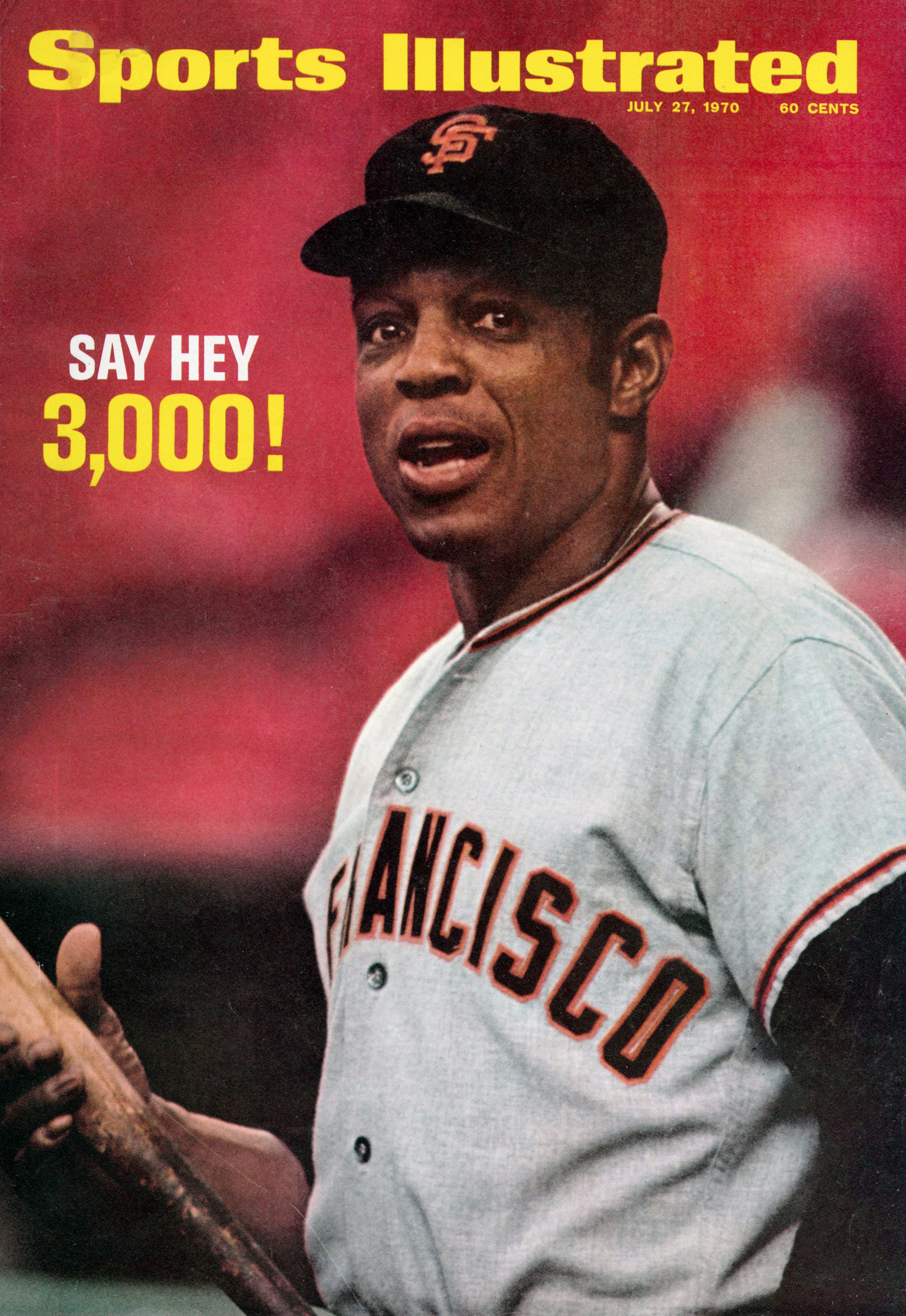 July 27, 1970 Sports Illustrated Cover. Baseball: Closeup of San Francisco Giants Willie Mays (24) 