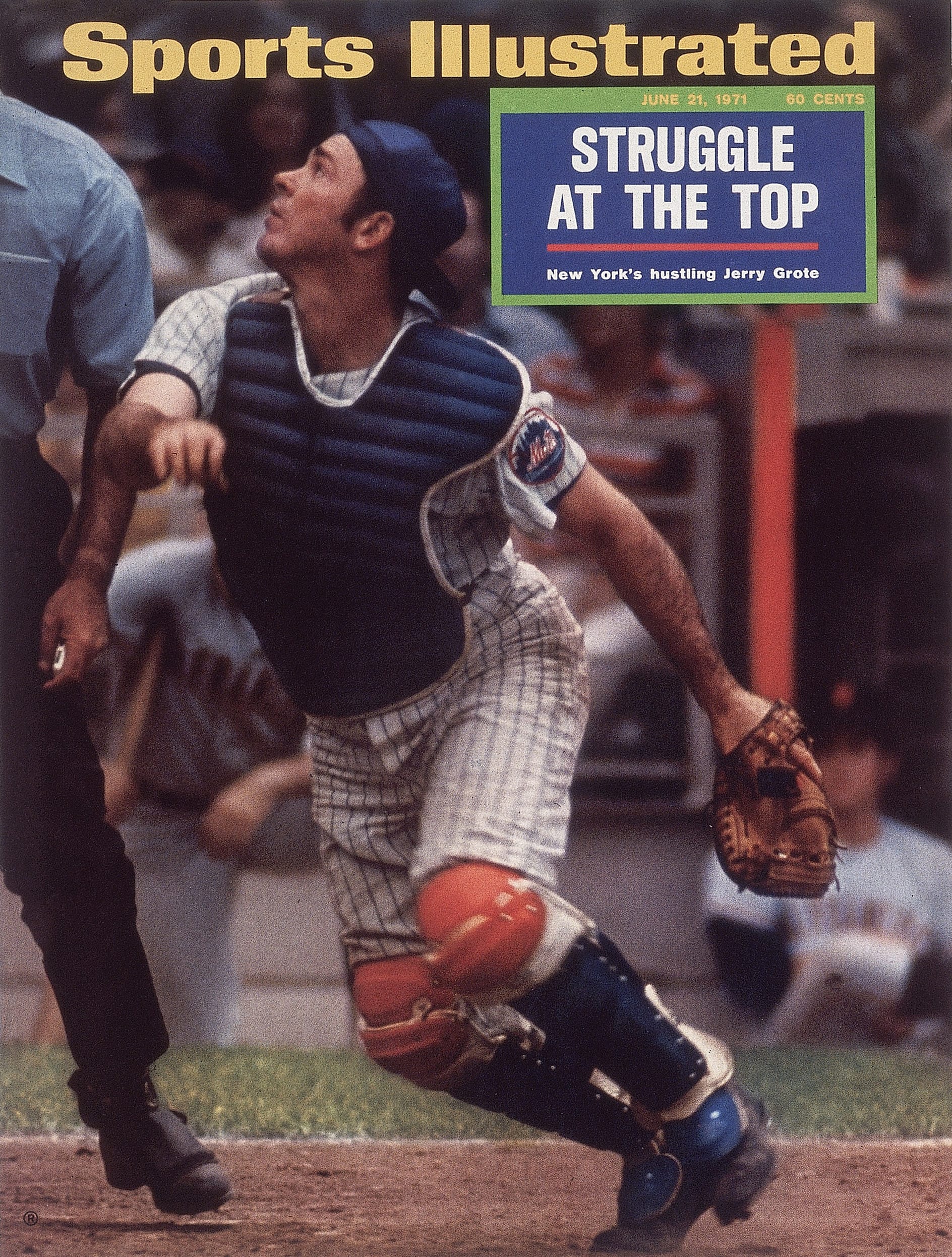 June 21, 1971 Sports Illustrated Cover. Baseball: New York Mets Jerry Grote (15) in action vs San Diego Padres