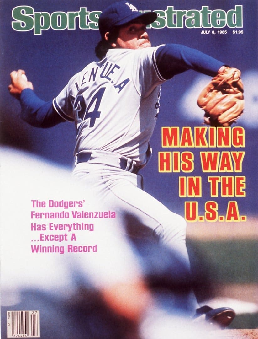 July 8, 1985 Sports Illustrated Cover: Baseball: Los Angeles Dodgers Fernando Valenzuela 