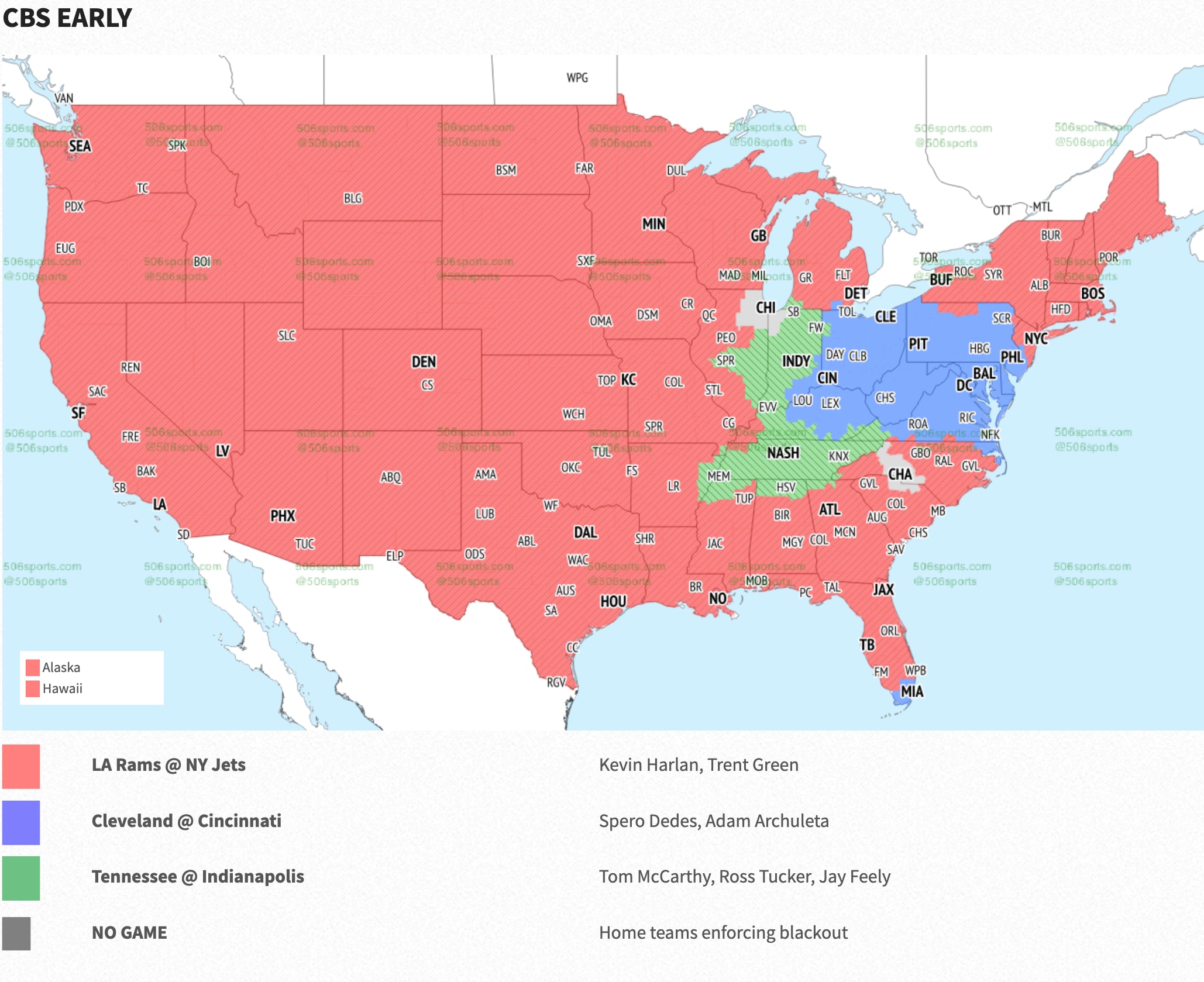 CBS Early Window Week 16