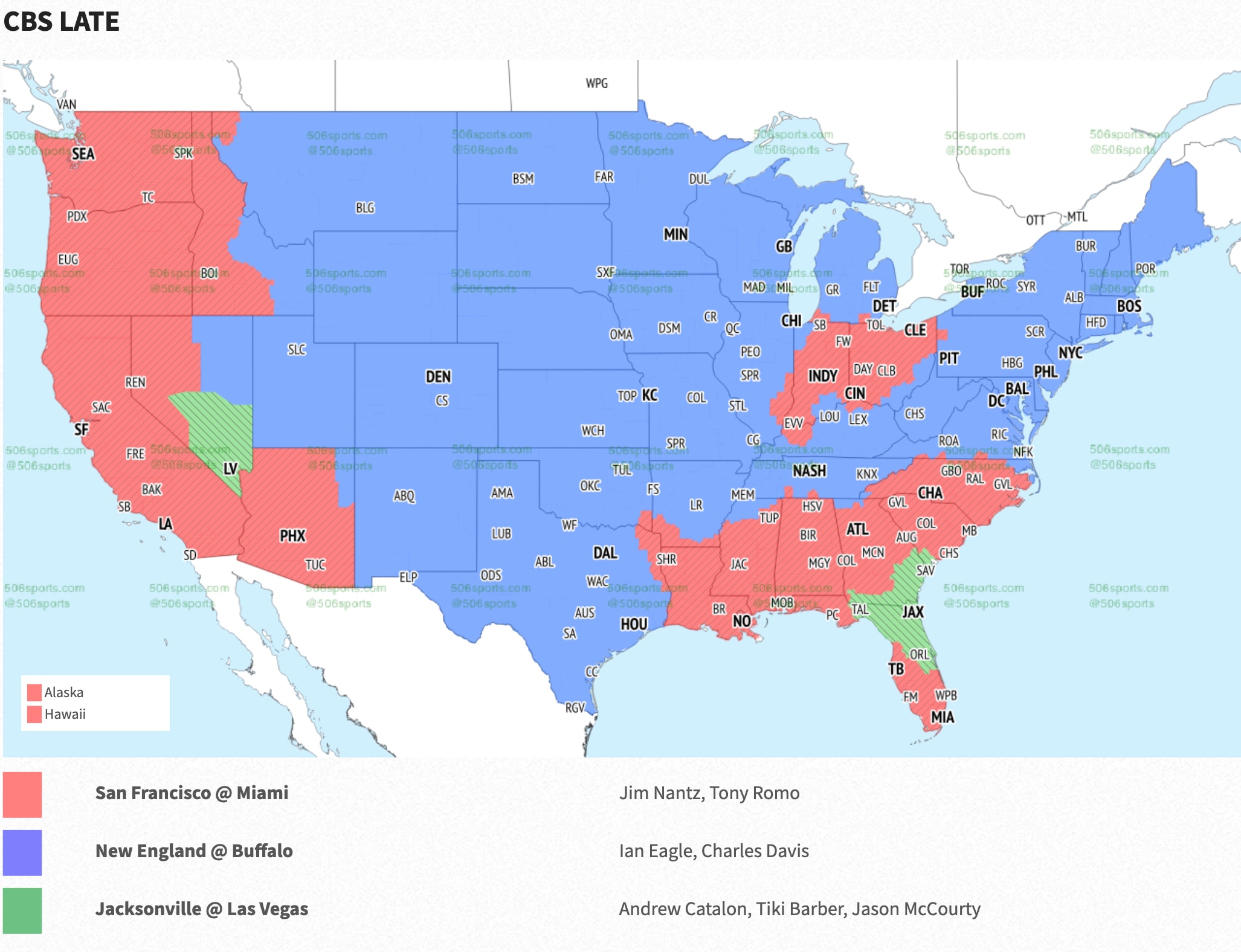 CBS Late Window Week 16