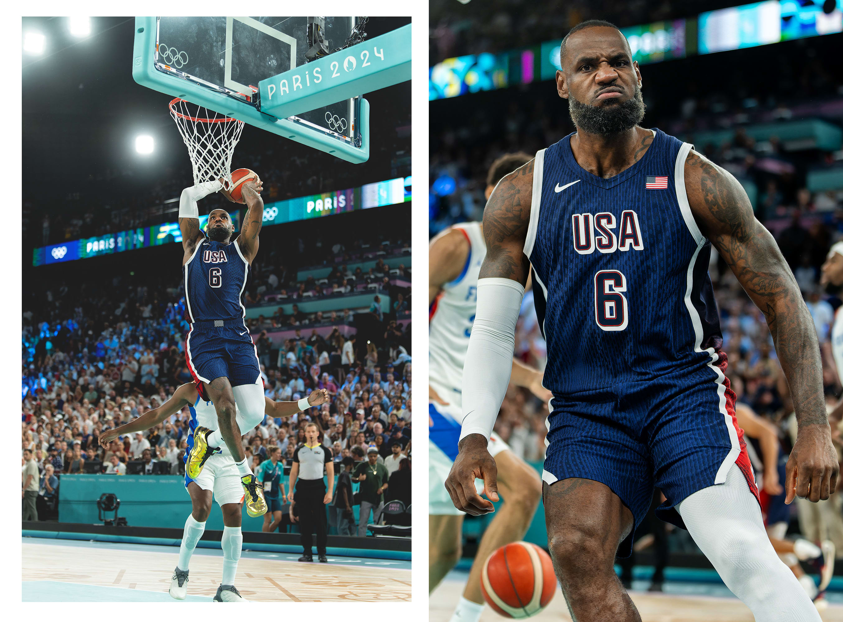 LeBron James at the 2024 Paris Olympic Games.