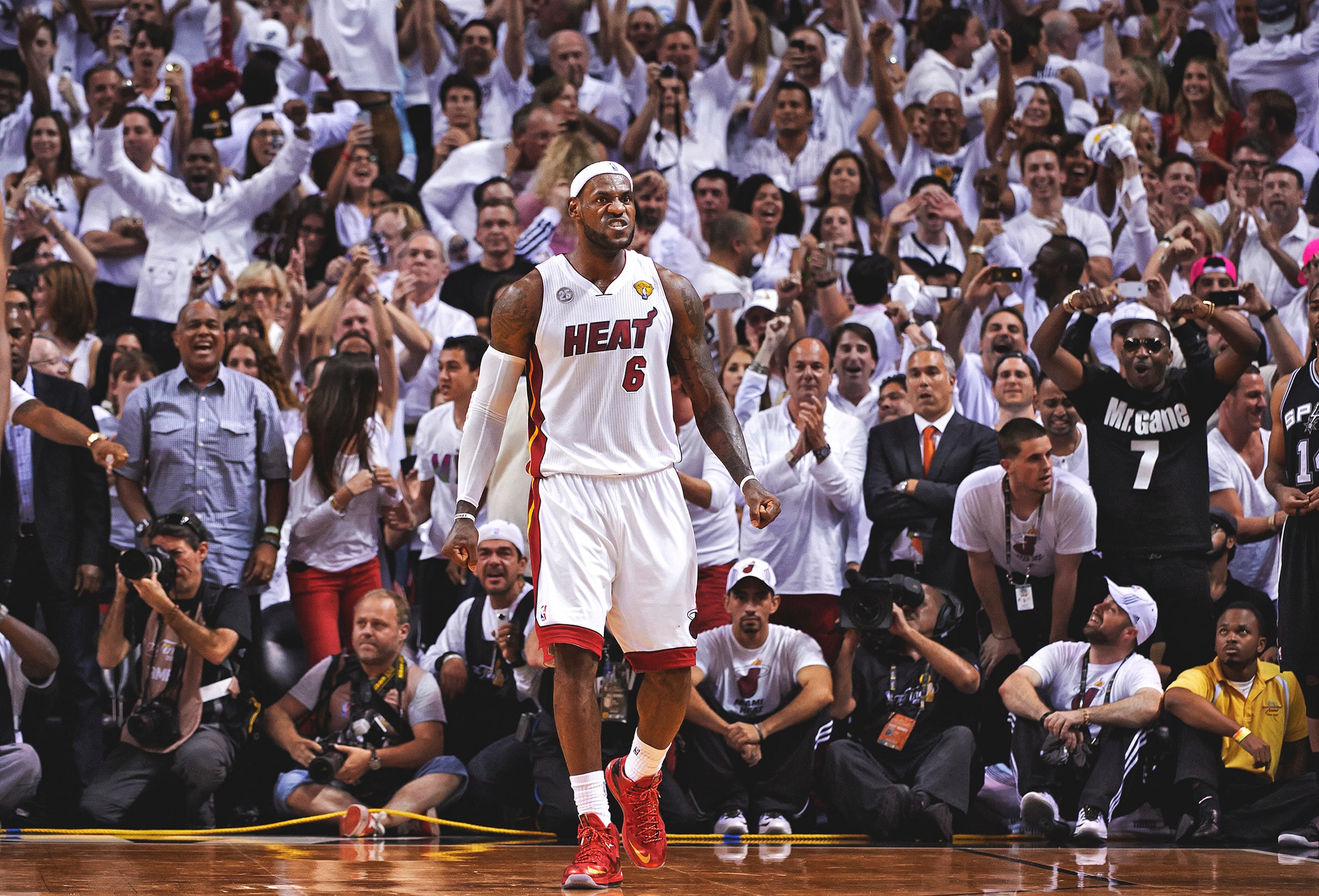 James during Game 7 of the 2013 NBA Finals in which he won his second title.