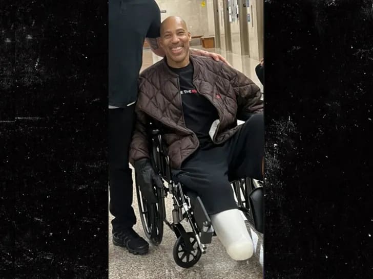 Lavar Ball following a procedure to amputate his right foot.
