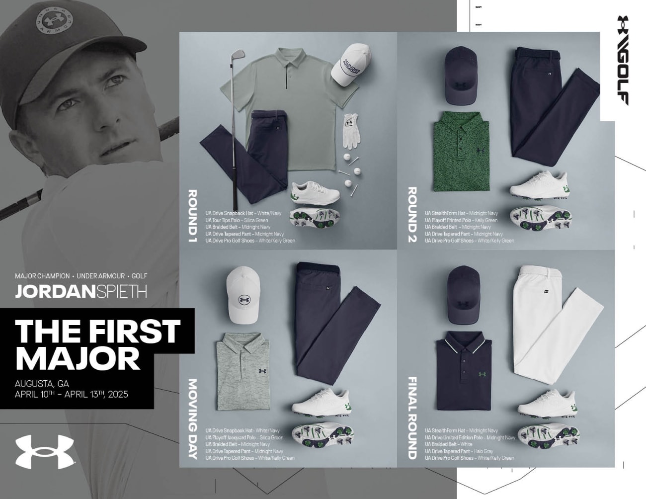 Jordan Spieth Under Armour apparel scripting