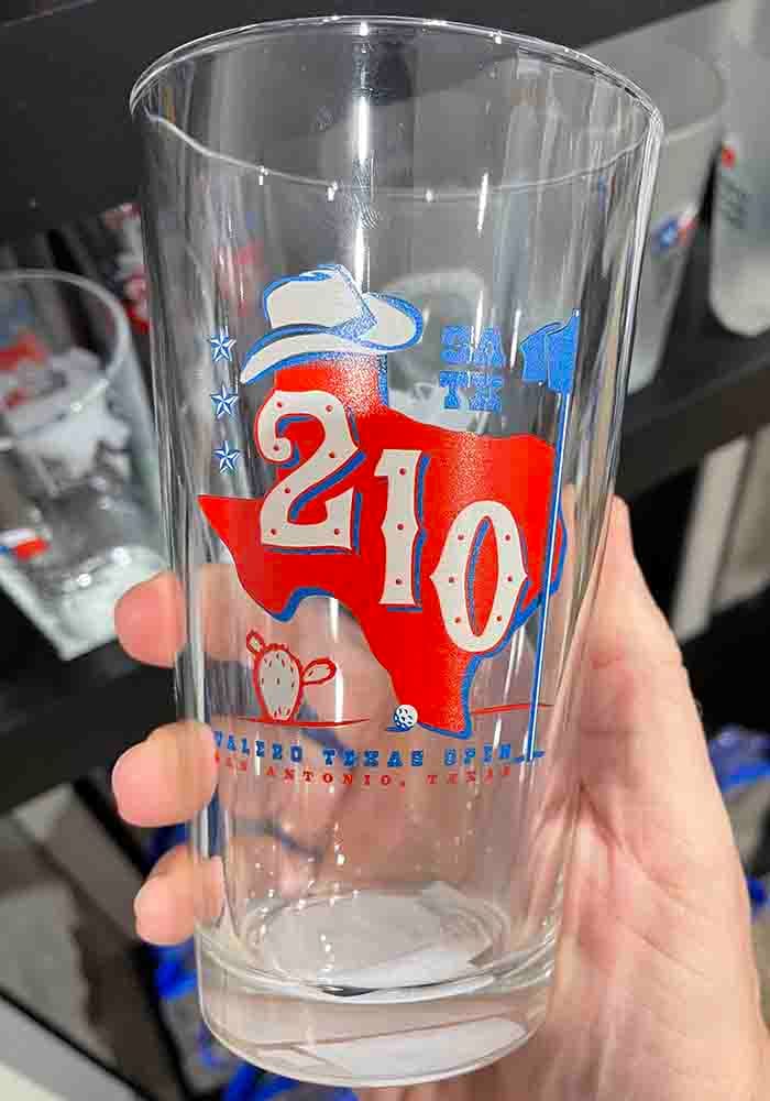 drinking glass at the Valero Texas Open