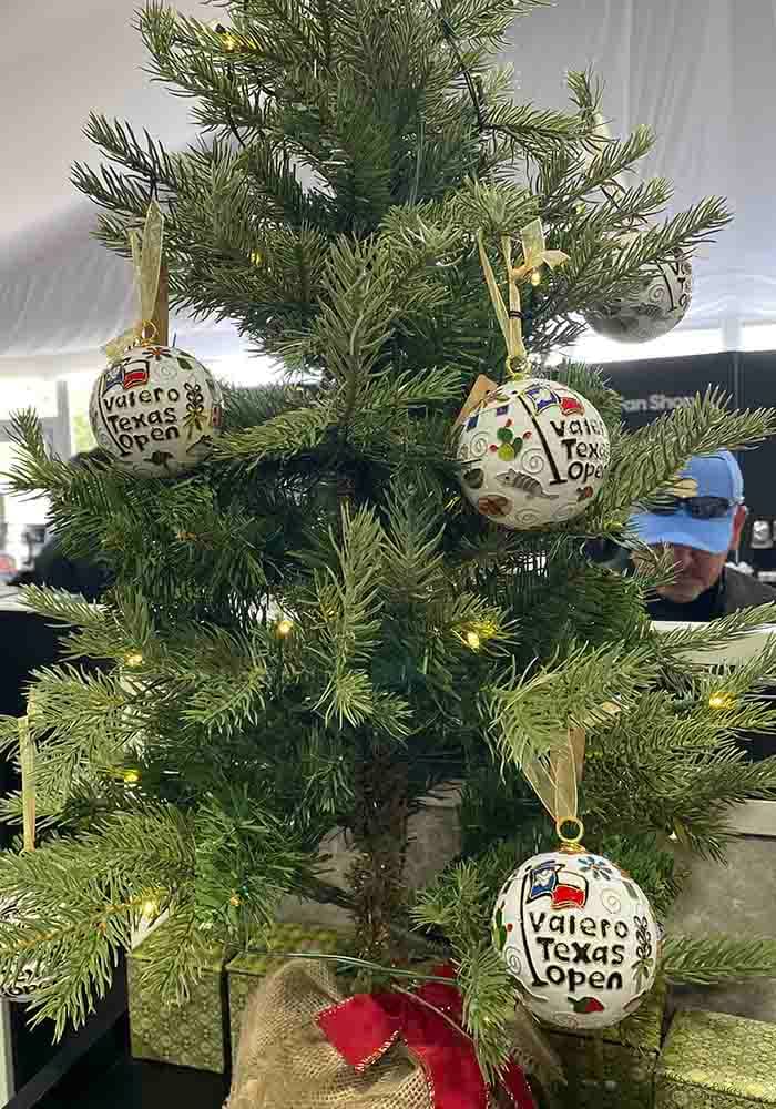 Christmas ornament at Valero Texas Open