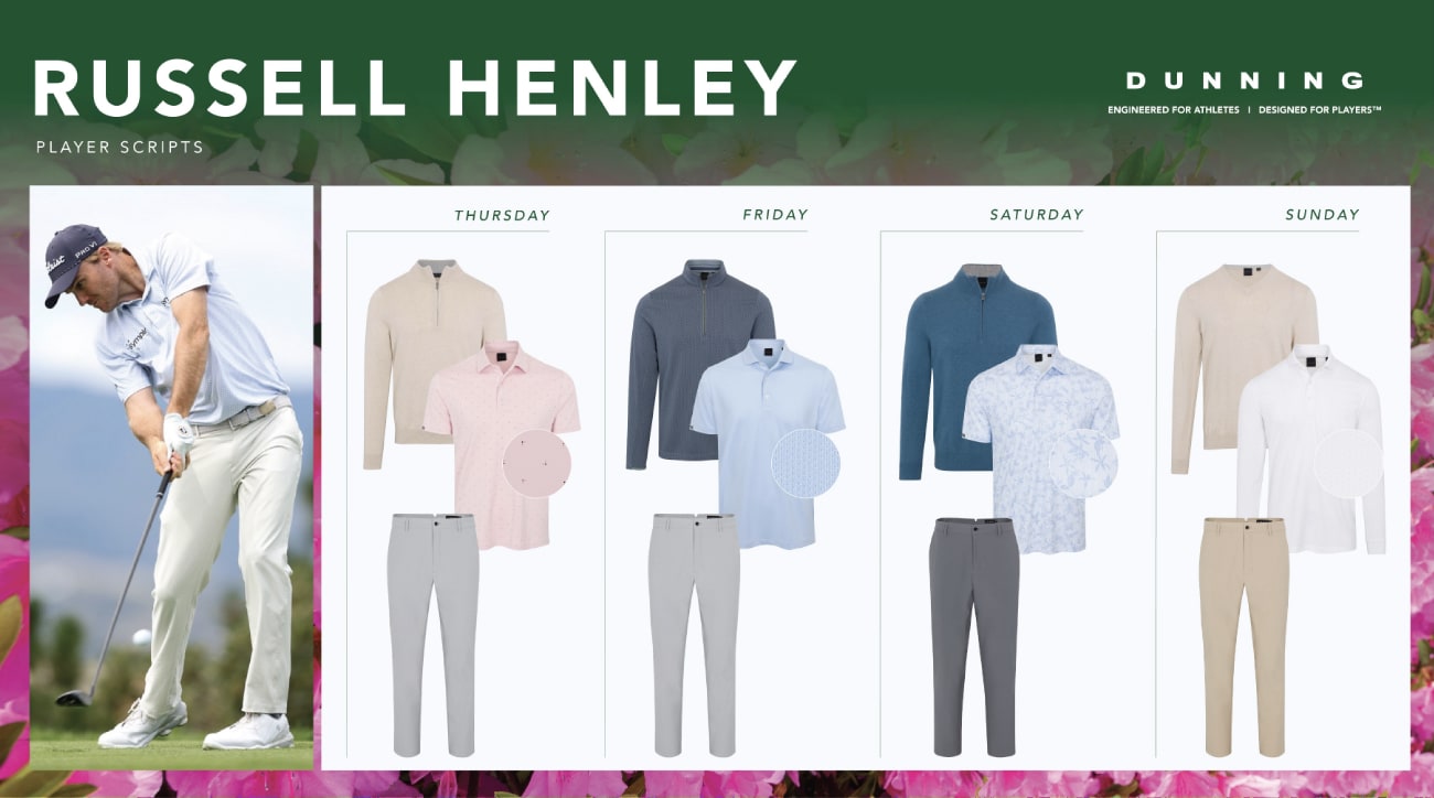 Russell Henley/Dunning apparel scripting
