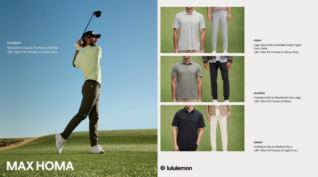 Max Homa/lululemon apparel scripting