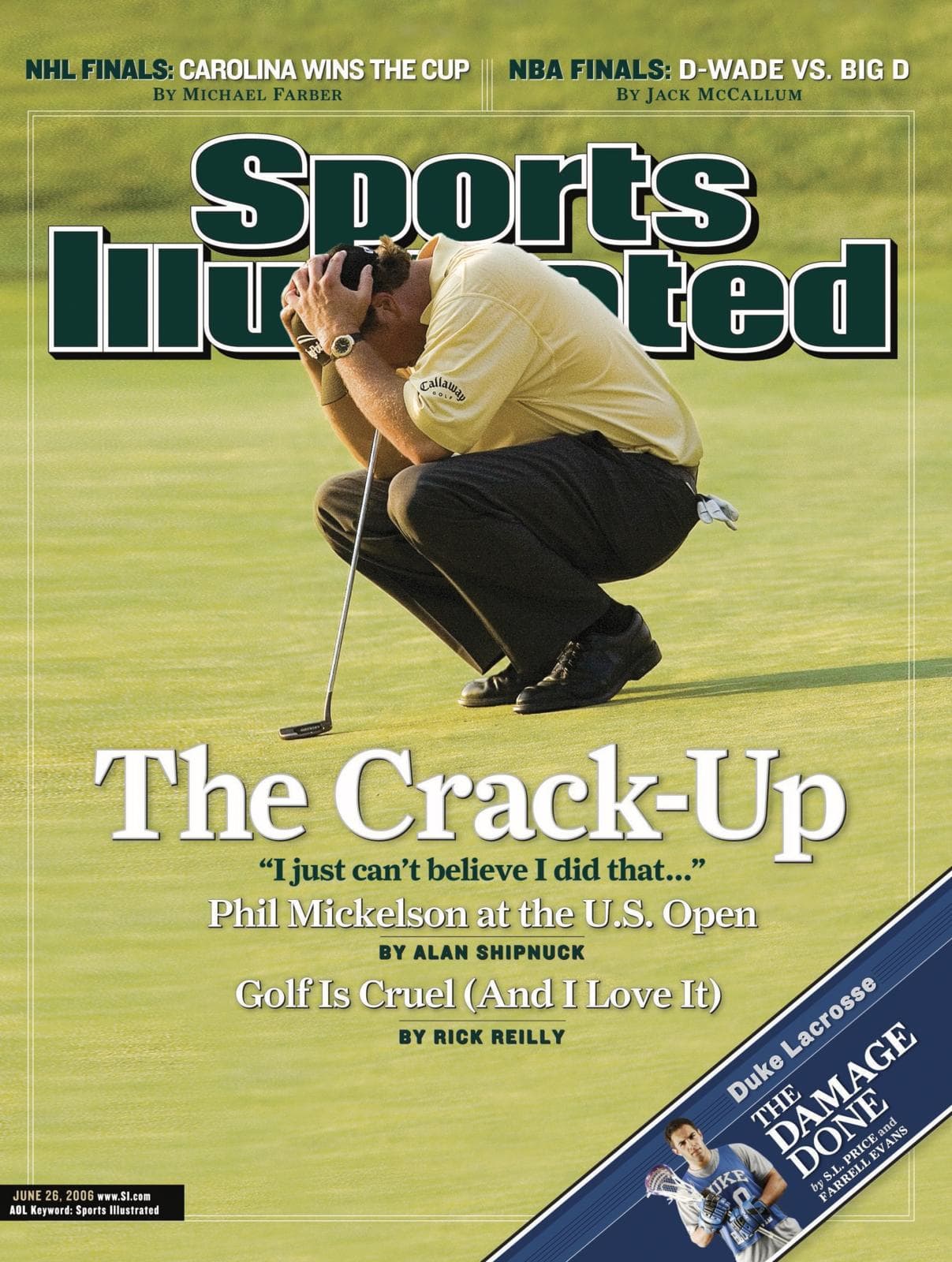 Phil Mickelson on the cover of Sports Illustrated after the 2006 U.S. Open