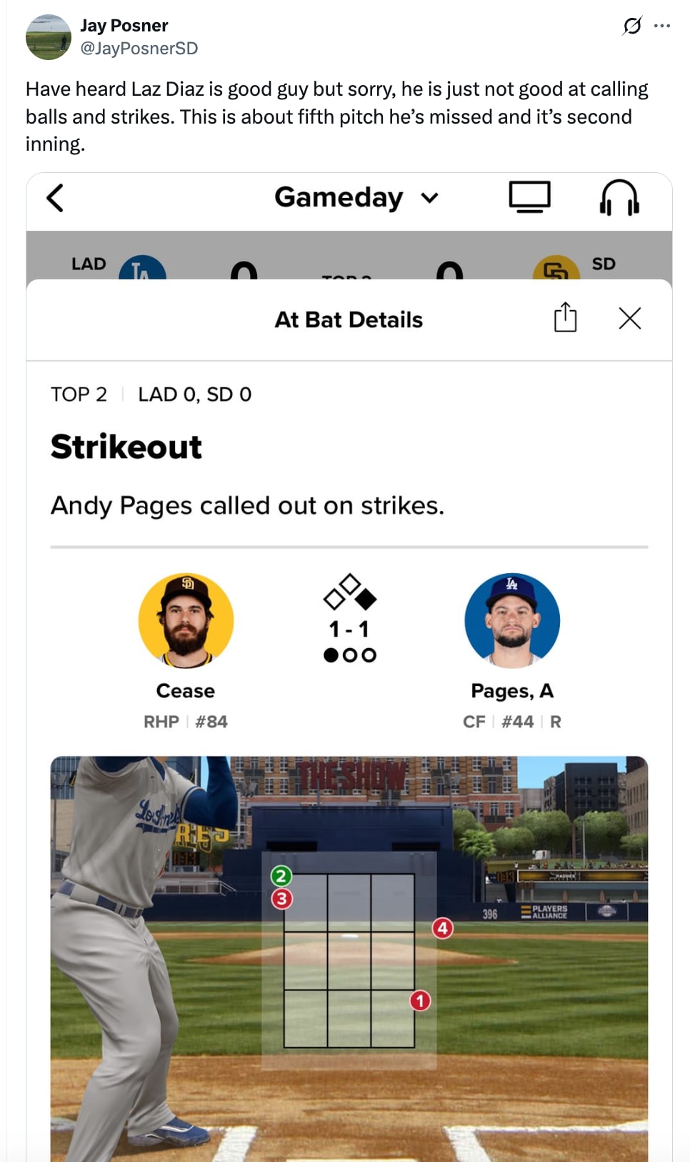 MLB Umpire Laz Diaz Had Another Stunningly Embarrassing Performance in Dodgers-Padres Game