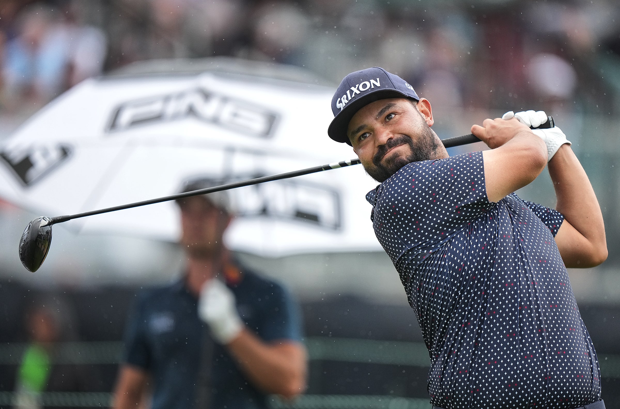 J.J. Spaun hits a shot during the final round of the U.S. Open