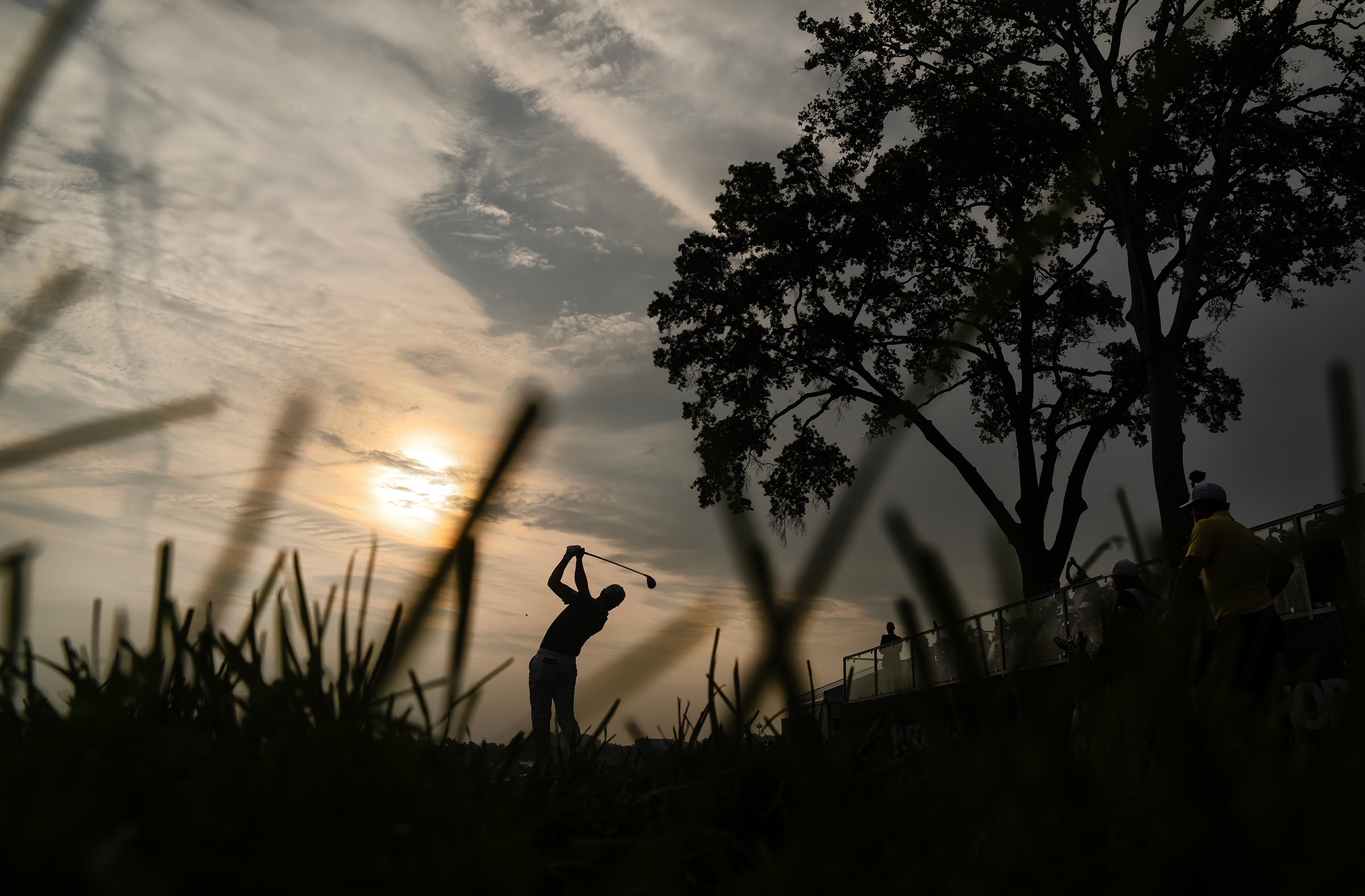 Justin Thomas hits during the U.S. Open