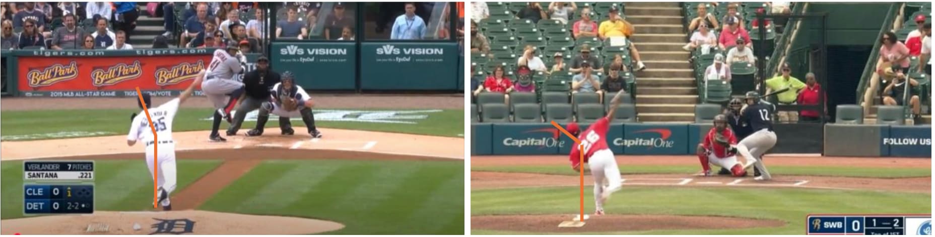 Justin Verlander's arm slot vs. Chase Burns's arm slot
