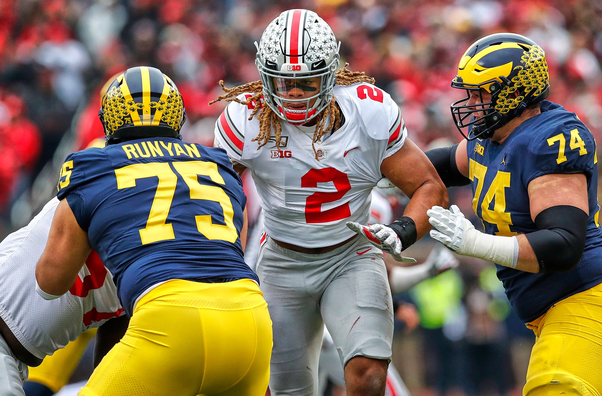 Chase Young in action vs. Michigan in 2019.