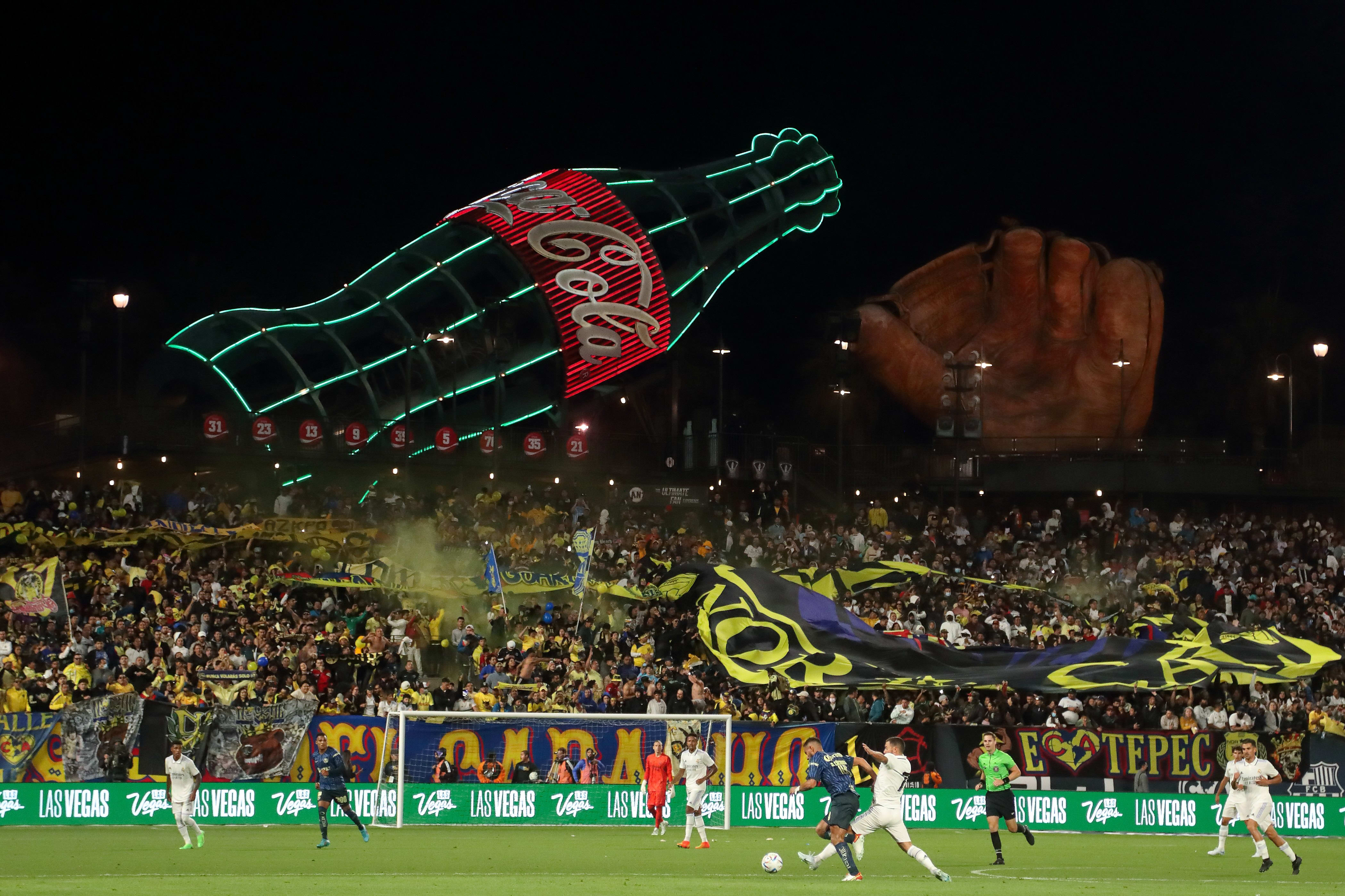 Real Madrid and Club America at the Oracle Park stadium 