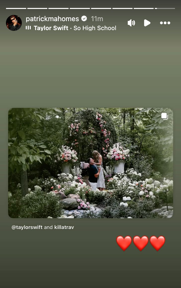 Patrick Mahomes, Travis Kelce, Taylor Swift.