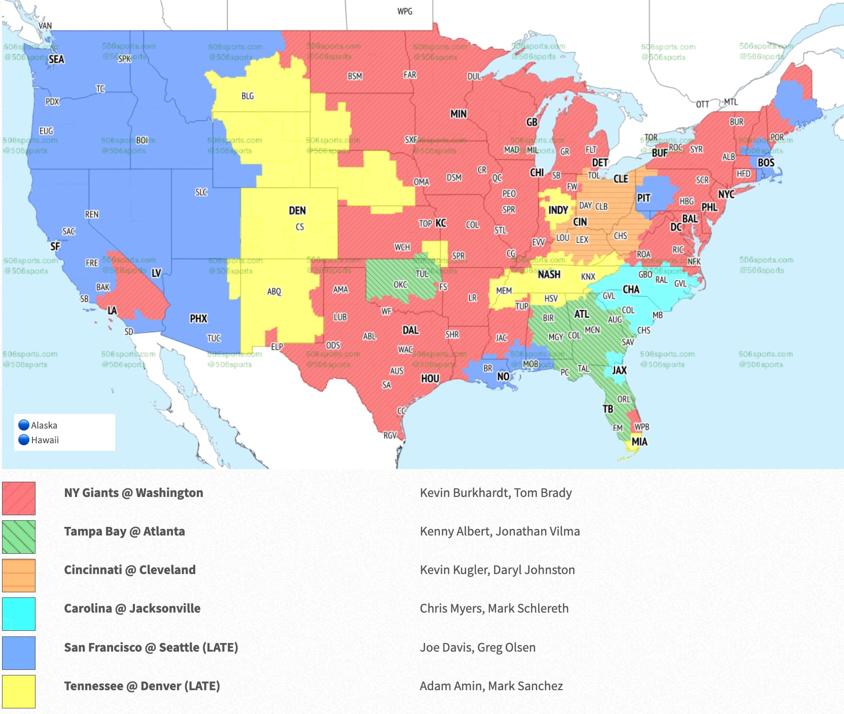 NFL TV Coverage Map Week 1 Full Breakdown of CBS, Fox Broadcasts