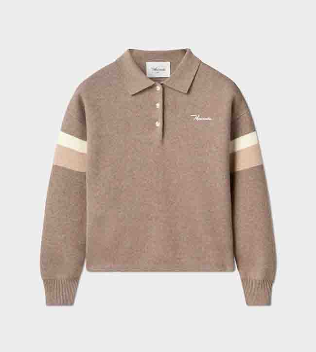 The Lite Knit Polo Sweater by Macade.
