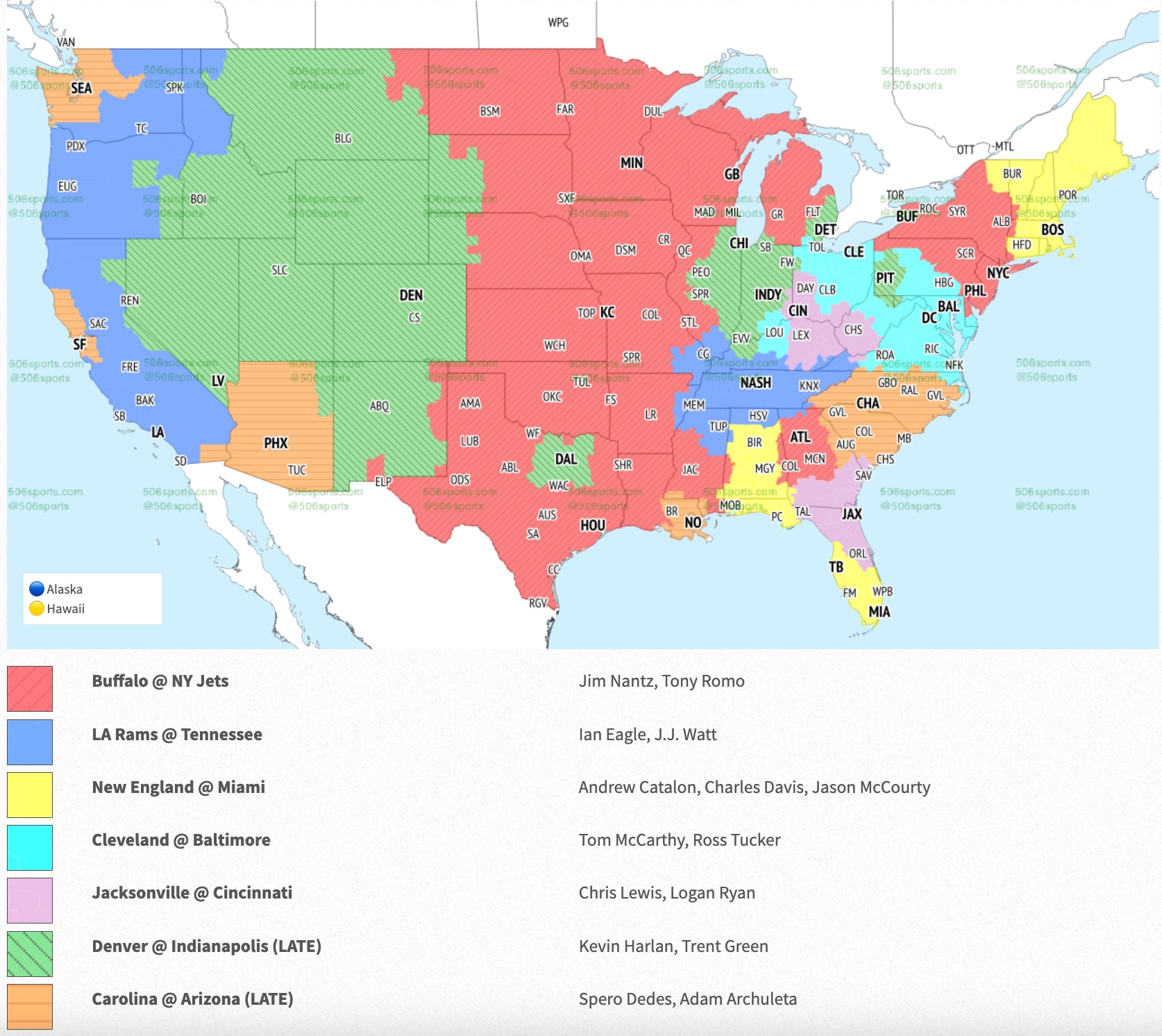 CBS single game coverage map