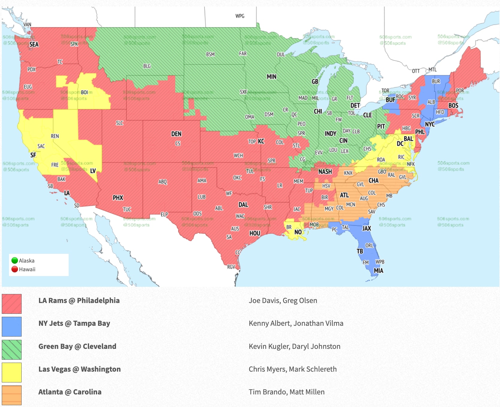 Fox early window coverage map for Week 3 of the 2025 season. 