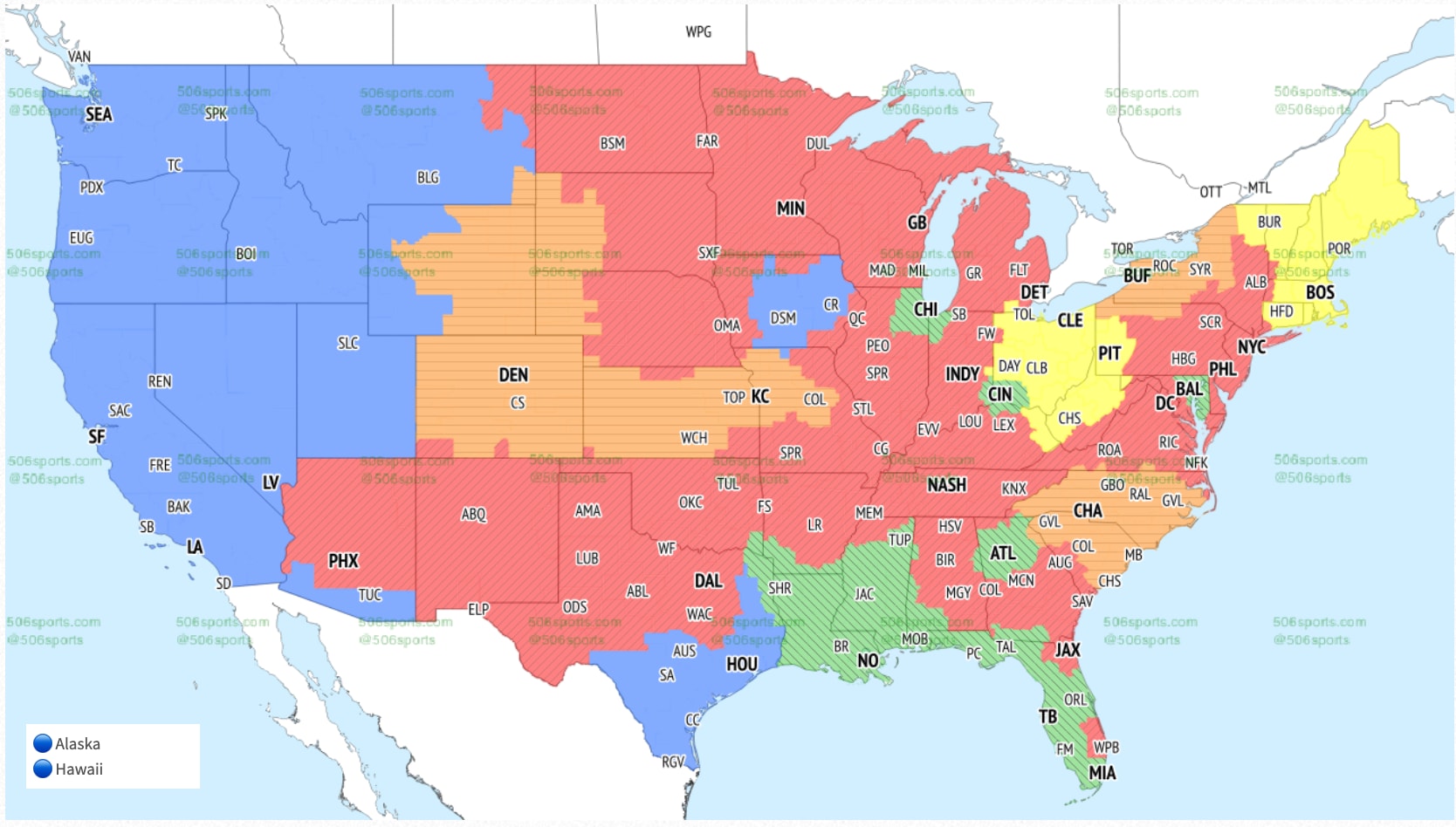 Fox Week 8 coverage map