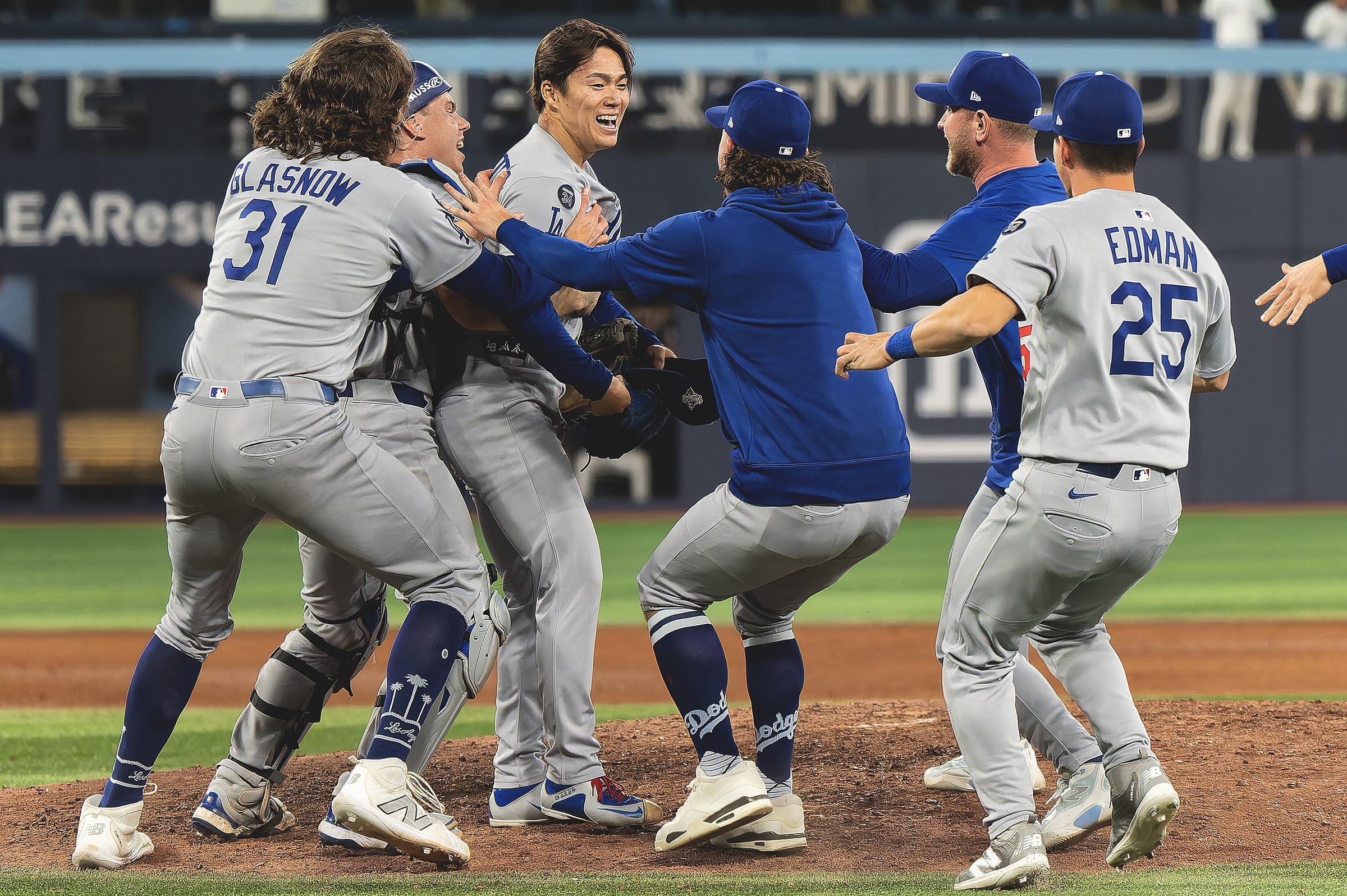 Dodgers celebrate winning Game 7