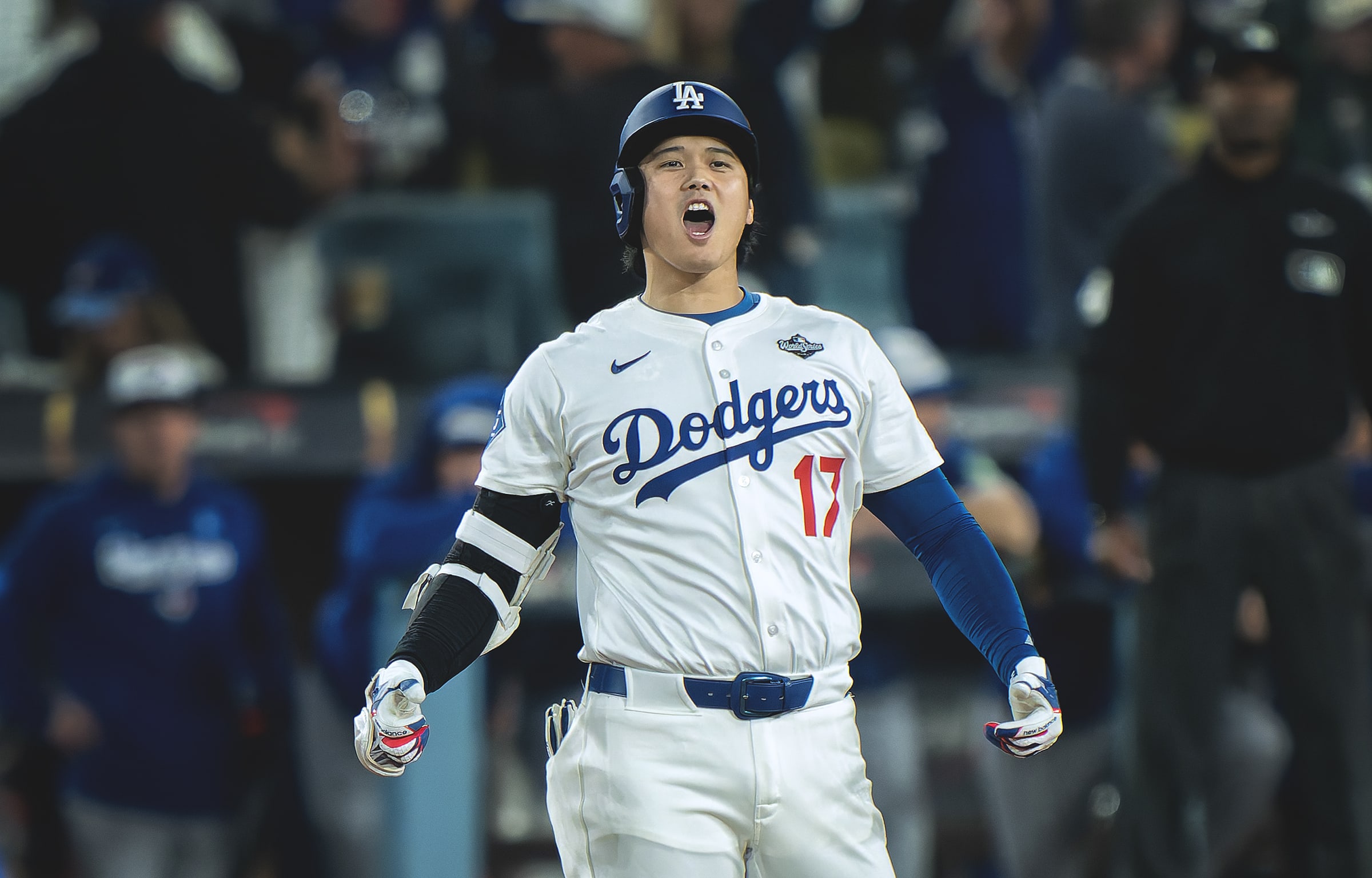 Shohei Ohtani in Game 3 of the World Series.